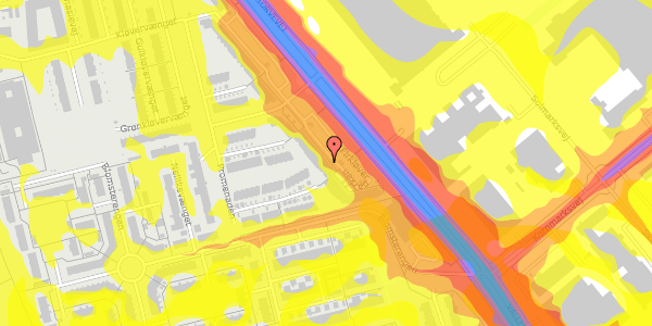 Trafikstøjkort på Firkløverparken 19, 2625 Vallensbæk