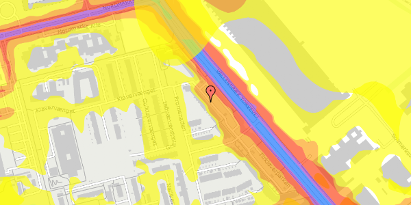 Trafikstøjkort på Firkløverparken 22, 2625 Vallensbæk