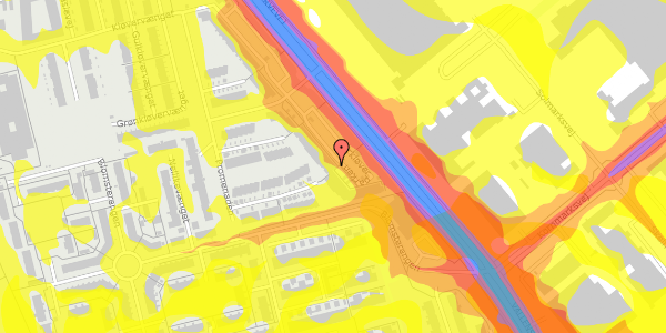 Trafikstøjkort på Firkløverparken 23, 3. 36, 2625 Vallensbæk