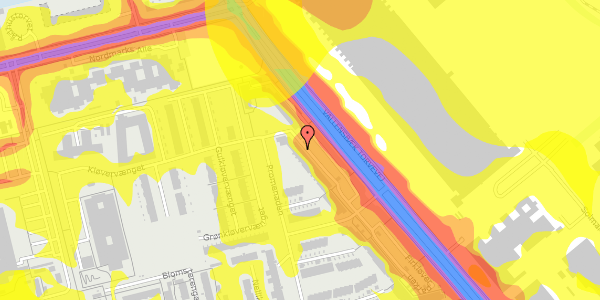 Trafikstøjkort på Firkløverparken 30, 3. 31, 2625 Vallensbæk