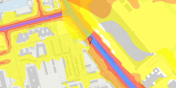 Trafikstøjkort på Firkløverparken 48, 2625 Vallensbæk