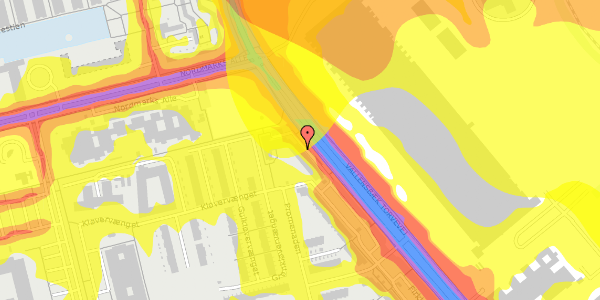 Trafikstøjkort på Firkløverparken 58, 2625 Vallensbæk