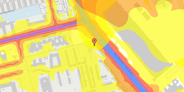 Trafikstøjkort på Firkløverparken 66, 2625 Vallensbæk