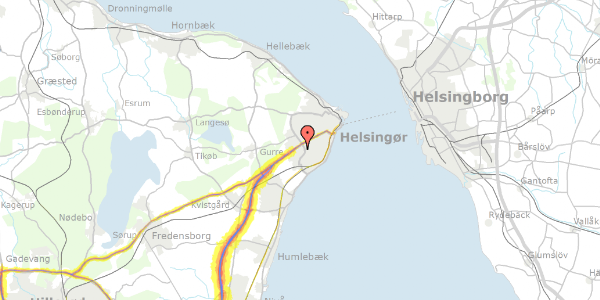 Trafikstøjkort på Prøvestensvej 26, 3000 Helsingør