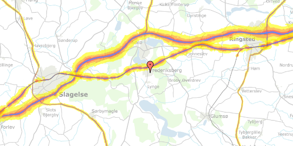 Trafikstøjkort på Liselundvej 2, 4180 Sorø