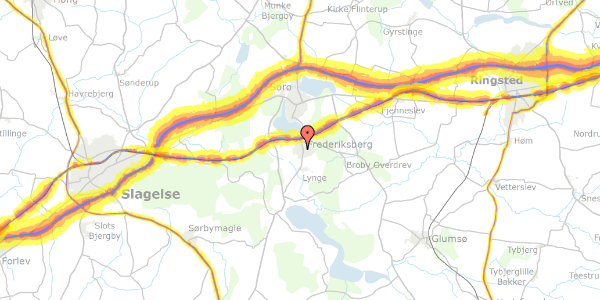 Trafikstøjkort på Liselundvej 7, 4180 Sorø