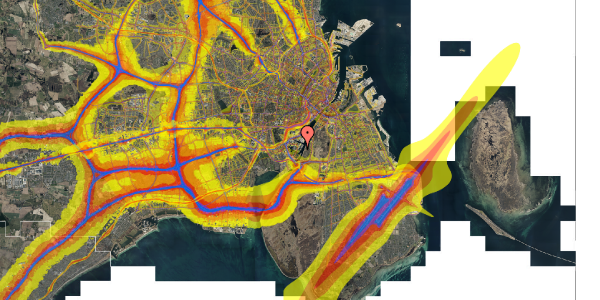 Trafikstøjkort på Teglholmens Østkaj 65, 4. th, 2450 København SV