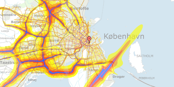 Trafikstøjkort på Nicolai Eigtveds Gade 16, 5. , 1402 København K