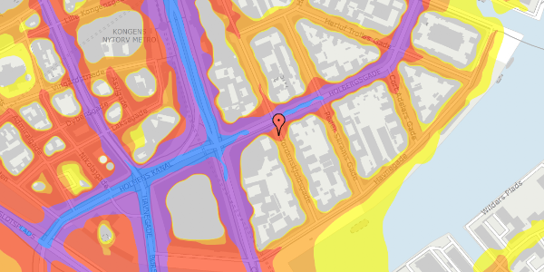 Trafikstøjkort på Tordenskjoldsgade 20, st. , 1055 København K