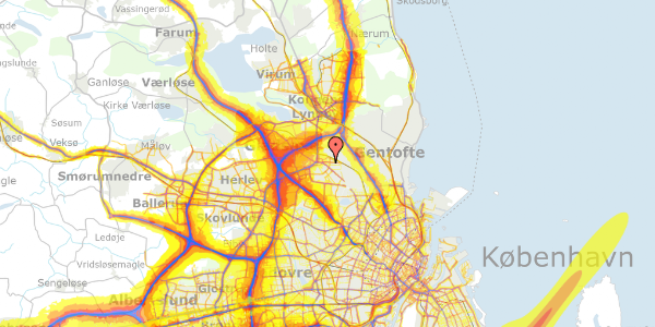 Trafikstøjkort på Kildebakkegårds Alle 149, 2860 Søborg