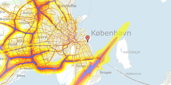 Trafikstøjkort på Ved Amagerbanen 21B, 1. tv, 2300 København S