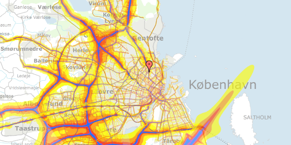 Trafikstøjkort på Sigurdsgade 39, 1. , 2200 København N