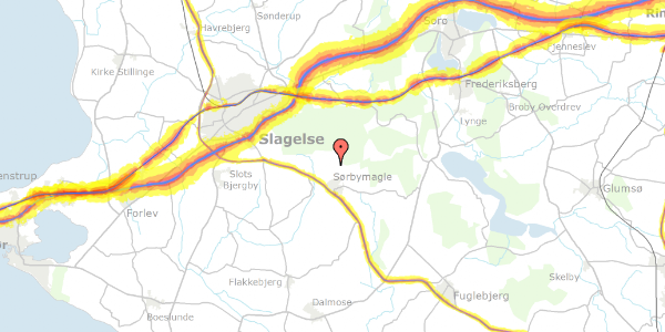 Trafikstøjkort på Lorupvej 46, 4200 Slagelse