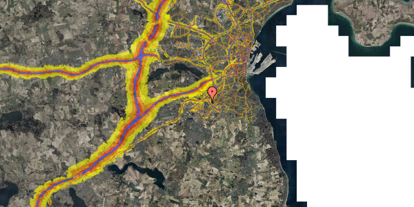 Trafikstøjkort på Rosenhøj Allé 28, st. tv, 8260 Viby J