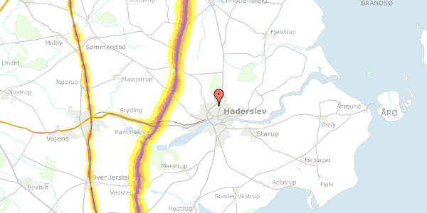 Trafikstøjkort på Ringhaven 17, 6100 Haderslev