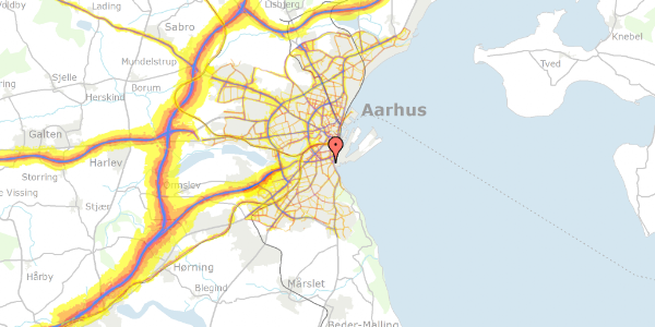 Trafikstøjkort på Birketinget 15, 8000 Aarhus C