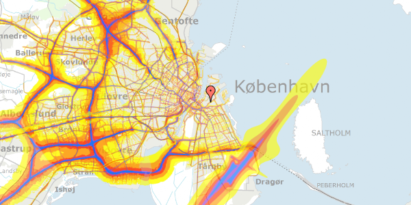 Trafikstøjkort på Fabriksområdet 102, 1440 København K