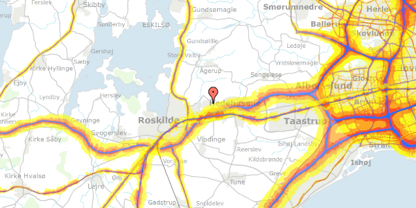 Trafikstøjkort på Jernaldermarken 53, 4000 Roskilde