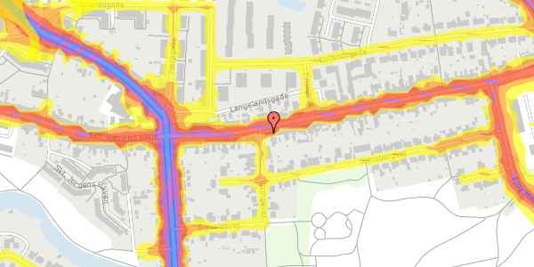 Trafikstøjkort på Skt. Jørgens Gade 135, 5000 Odense C