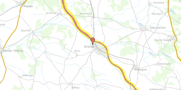 Trafikstøjkort på Ny Sandfeldvej 66, 7330 Brande