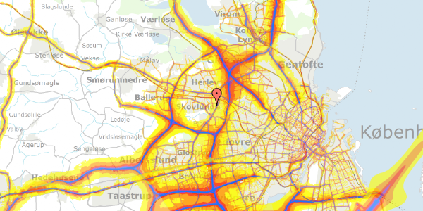 Trafikstøjkort på Marielundvej 34B, 1. , 2730 Herlev