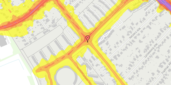 Trafikstøjkort på Marienborg Alle 81C, 2860 Søborg