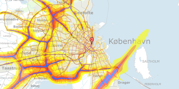 Trafikstøjkort på Pilestræde 52C, 3. th, 1112 København K