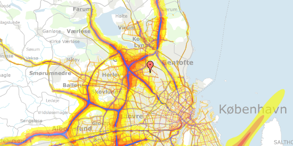 Trafikstøjkort på Vandtårnsvej 57, 2860 Søborg