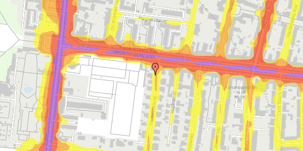 Trafikstøjkort på Frydendalsvej 4, 1809 Frederiksberg C