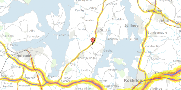 Trafikstøjkort på Biltris Gade 2, 4070 Kirke Hyllinge