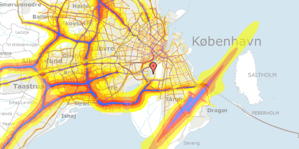 Trafikstøjkort på Teglholmens Østkaj 78, 2450 København SV