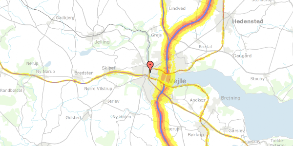 Trafikstøjkort på Blegbanken 3D, 7100 Vejle
