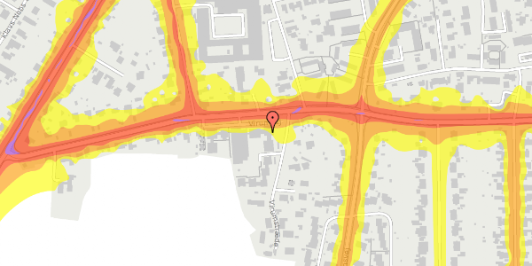 Trafikstøjkort på Virumvej 123, st. 1, 2830 Virum