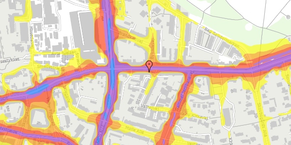 Trafikstøjkort på Valby Langgade 35, st. tv, 2500 Valby