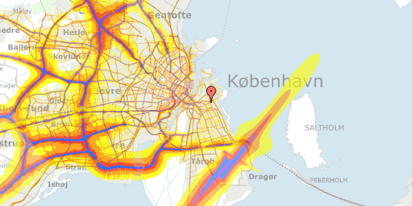 Trafikstøjkort på Prags Boulevard 49E, st. , 2300 København S