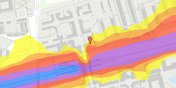 Trafikstøjkort på Høje Taastrup Boulevard 27, 2630 Taastrup