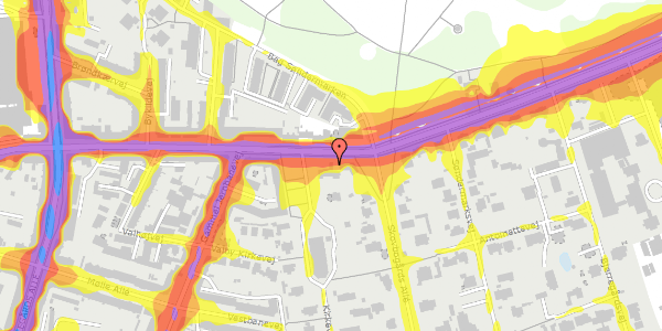 Trafikstøjkort på Valby Langgade 19, st. , 2500 Valby