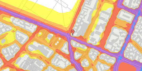 Trafikstøjkort på Gothersgade 58, 3. , 1123 København K