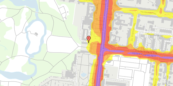 Trafikstøjkort på Frederiksberg Runddel 3B, 1. , 2000 Frederiksberg