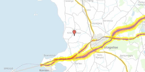 Trafikstøjkort på Kildemarksvej 18A, 4200 Slagelse