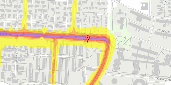 Trafikstøjkort på Haveforeningen Hersted 21, 2600 Glostrup