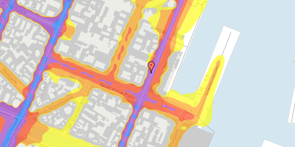 Trafikstøjkort på Toldbodgade 29A, kl. 1, 1253 København K