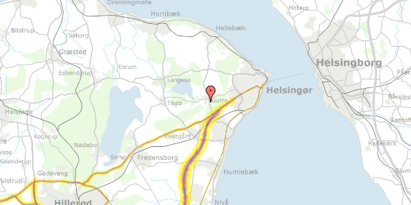 Trafikstøjkort på Ørumgårdsvej 1D, 3490 Kvistgård