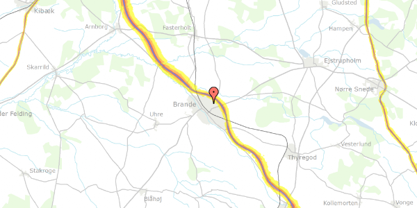 Trafikstøjkort på Tingskoven 43, 7330 Brande