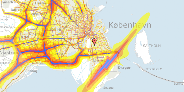 Trafikstøjkort på Musvitgangen 54, 2300 København S