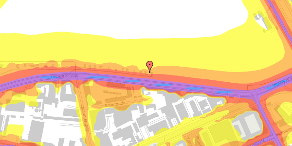 Trafikstøjkort på Uplandsgade 81, 2300 København S