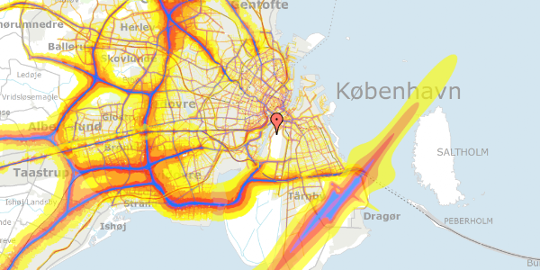 Trafikstøjkort på Jens Otto Krags Gade 5, kl. , 2300 København S