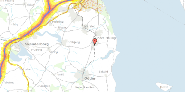 Trafikstøjkort på Balskærvej 48, 8340 Malling