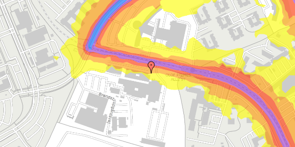 Trafikstøjkort på Olof Palmes Allé 41, 2. , 8200 Aarhus N