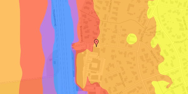 Trafikstøjkort på Brombærvej 11, 8920 Randers NV